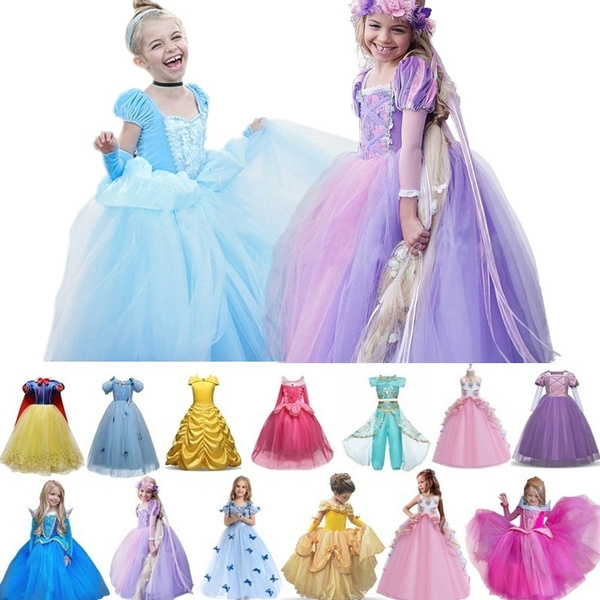 4-10 Years Kids Girls Masquerade Dress Wedding Carnival Dress Cosplay ...