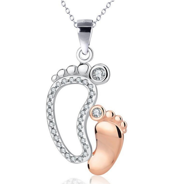 Foot Silver Chain Locket Necklace | Wish