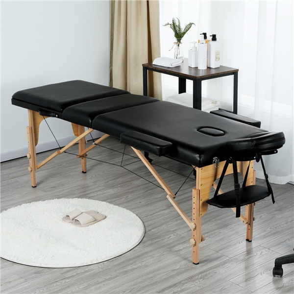 3 Sections Folding Adjustable Massage Bed Portable Salon Bed Spa