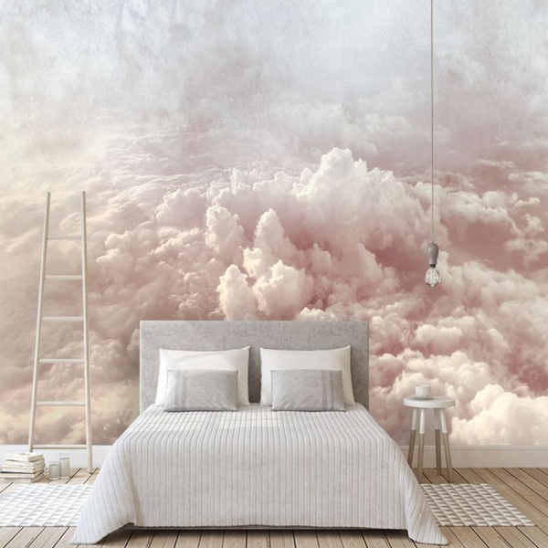 PVC Cloud Sky Ceiling 3D Wallpaper Packaging Type Roll Size 50 Square  Feet