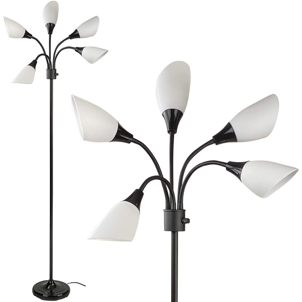 Medusa Grey Floor Lamp With White, Medusa Floor Lamp Shades