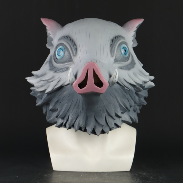 Demon Slayer Kimetsu No Yaiba Cosplay Hashibira Inosuke Mask Wild Boar Mask Latex Adult Halloween Masks Costume Prop Wish Demon Slayer Kimetsu No Yaiba Cosplay Hashibira Inosuke Mask Wild Boar Mask Latex Adult Halloween Masks Costume Prop Wish