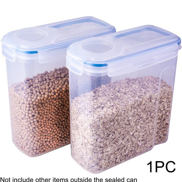 1pc Plastic Food Storage Container With Sealing Lid For Cereals