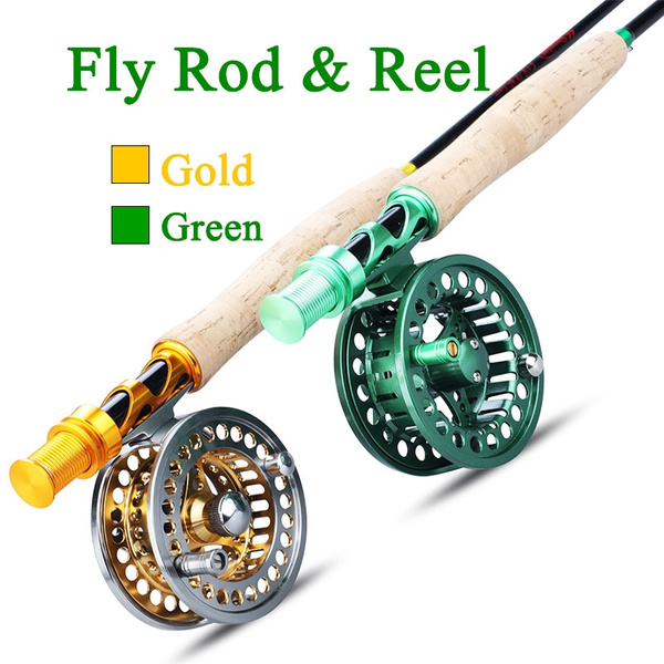Sougayilang Fly Fishing Rod Sets 9'' #5 2.7M High Carbon Ultralight Fly  Fishing Rod and Smoothly High Power Strength Fly Fishing Reel