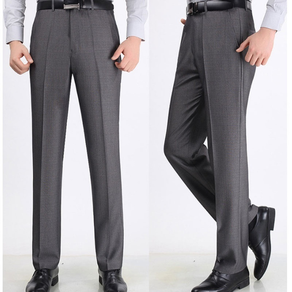 Autumn Mens Pants Casual Suit Trousers Solid Male Pants Man Dress Pants  Formal Plus Size | Wish