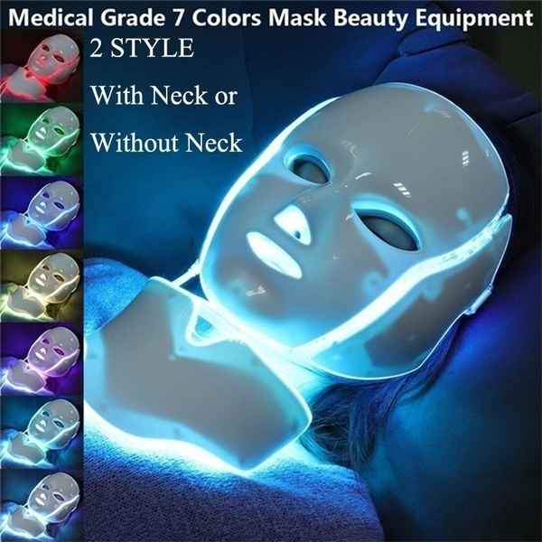 Global Beauting 7 Colors Led Facial Mask Led Korean Photon Therapy Face Mask  Machine Light Therapy Acne Mask Neck Beauty Led Mask | Wish