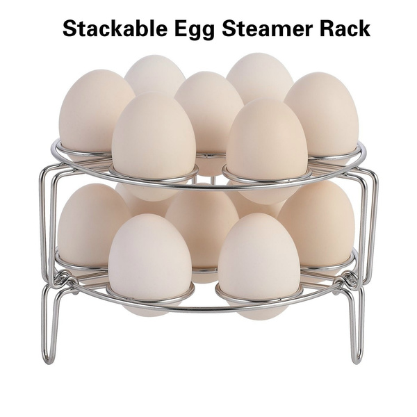 Stackable Egg Steamer Rack Trivet for Instant Pot Accessories Stainless  Steel - Fits Instant Pot 5,6,8 qt Pressure Cooker - 2 Pack Stainless Steel  Multipurpose Rack