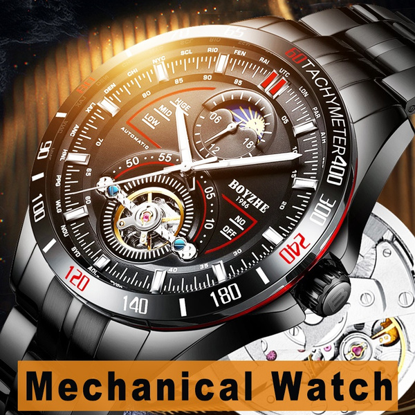 Orologi Automatici Meccanici Da Uomo Orologi Moda Orologi Sportivi Di Marca  Superiore Tourbillon Moon Phase In Acciaio Inossidabile | Wish