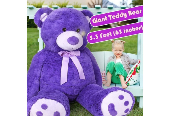 big teddy bear purple