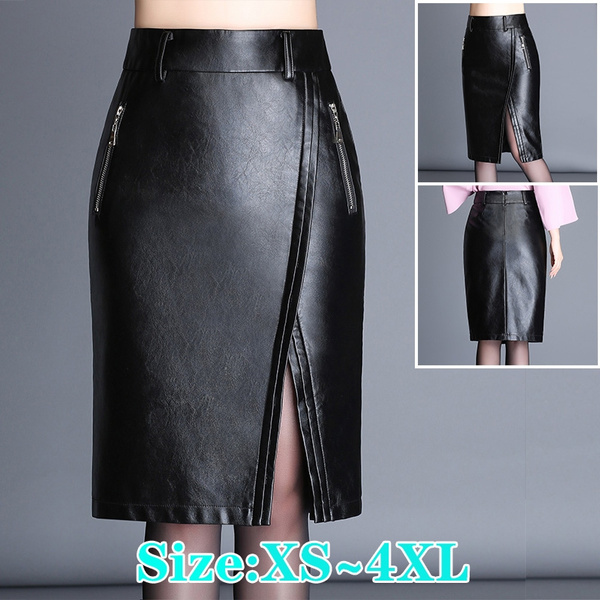 High waisted hotsell leather skirt xs