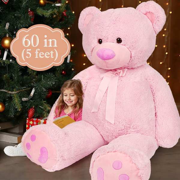 63" Giant Plush Teddy Bear Big Huge Stuffed Animals Toy Christmas Holiday Gifts 