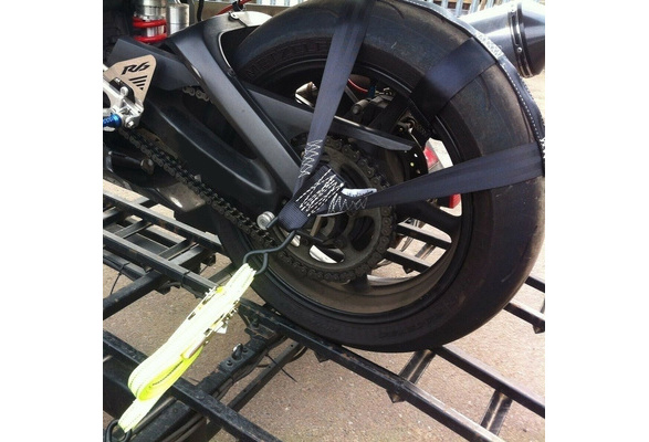 Details about   Secure Motorbike Transport,Tie-Down Rear Wheel Strap Strong Polyester webbing 