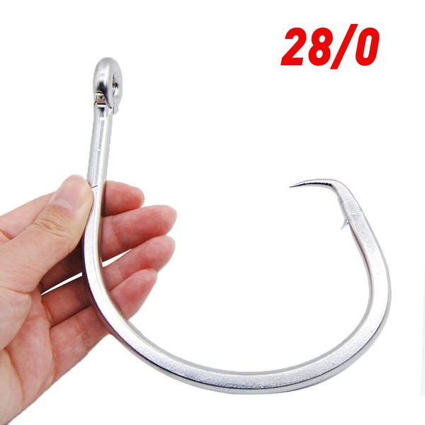 39960D Large Size 28/0 Tuna Circle Hook Stainless Steel Big Game