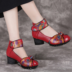 dress shoes, Flowers, nationalstyle, Womens Shoes