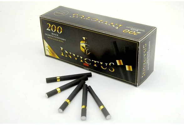 Invictus Black Tubes (24mm Filter Length) 1200 Tubes (6 Packs x 200 Tubes)  (6 in 1)