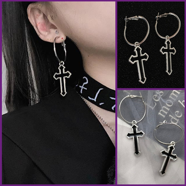 Punk 2025 cross earrings