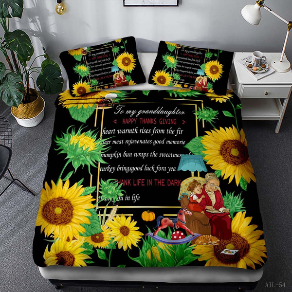 3d Sunflower Quilt Cover Doona, Sunflower Twin Bedding