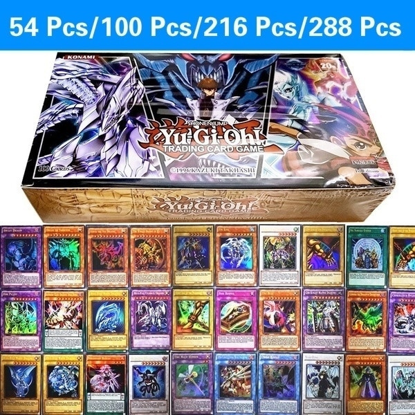 Hot Sell 288 Pcs Yugioh Flash Cards All Rare Metal Box Packing English Version Rare The Strongest Damage Board Game Collection Cards Toy Wish