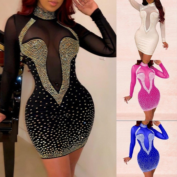 Rhinestone Bodycon Dresses