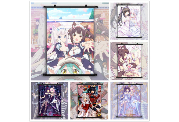Anime nekopara Chocolat Vanilla Coconut Parede Poster Scroll A2017 Presente Decoração De Casa