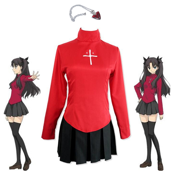 Fate Stay Night Halloween Tohsaka Rin Anime Cosplay Costume Uniform ...