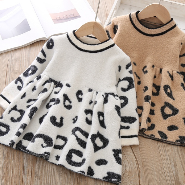 Girls 2024 leopard sweater