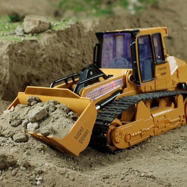 1:12 RC Excavator Shovel Remote Control Construction Bulldozer Truck Toy Light 