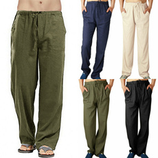trousers, cottonlinen, Casual pants, pants