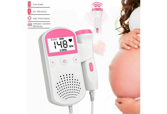 Fetal Doppler meter Baby Heart Beat Rate Monitor FHR LCD Probe