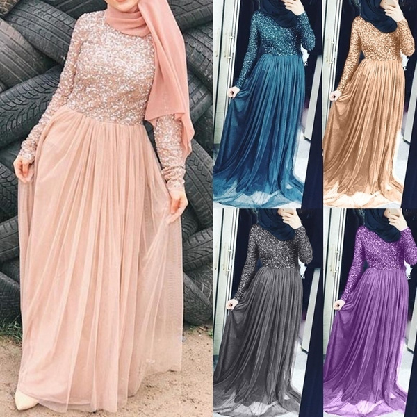 sequin dress muslimah
