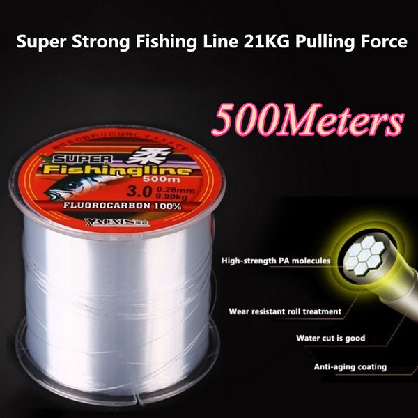 NEW Strong Fishing Line  100m Nylon Transparent Fluorocarbon Tackle Line 
