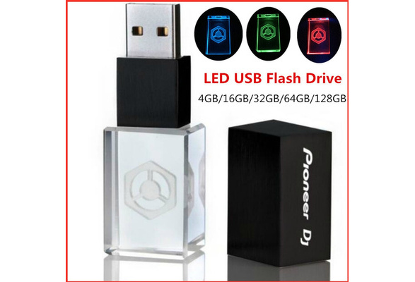 USB 2.0 Flash Drive 4GB 16GB 32GB 64GB 128GB Custom Pioneer Dj Premium  Black Crystal Memory Stick Pendrive