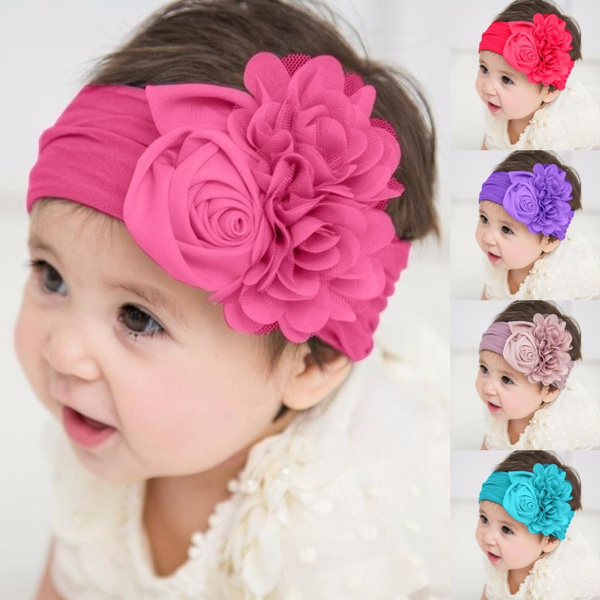 10 pcs Girl Baby Toddler Flower Headband Hair Bow Band Headwear Accessories MW 