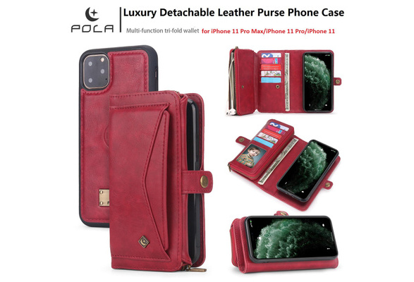 Brand POLA Premium Leather Large Capacity Purse Phone Case