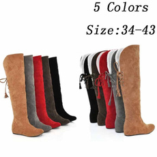kneeboot, Suede, Leather Boots, thigh
