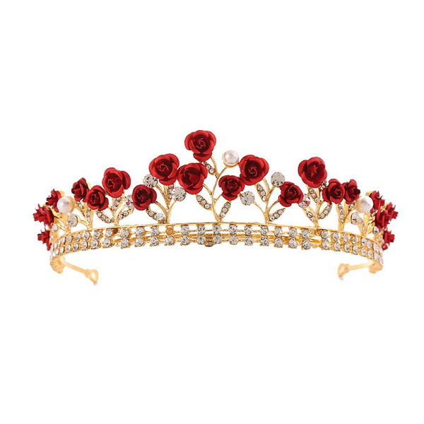 Red and gold tiara Clearance