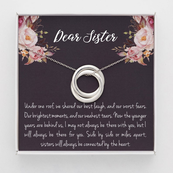 Little Sister Gift From Big Sister, Sister Gifts, Little Sister Big Sister,  Lil Sis, Big Sis, Sister Necklace, Gift for Sister, Gold, Silver - Etsy