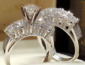 Sterling, Мода, wedding ring, 925 silver rings