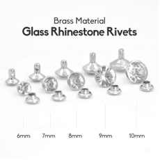 Brass, rivetstud, Jewelry, Rhinestone