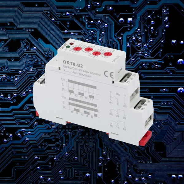 AC/DC 12-240V GRT8- Mini Asymmetric ON/OFF Repeat Cycle Timer Relay | Wish
