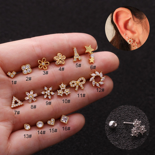 Tiny stud earrings for on sale cartilage