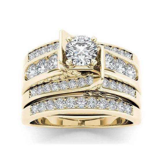 Big Size Diamond Ring with 0.83 Ct Natural Diamonds in 14K Gold - Gem And  Jewell