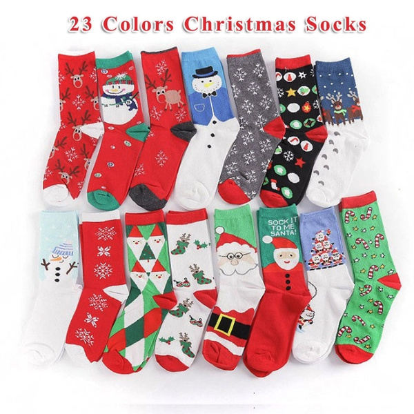 23 Styles New Men Women Christmas Socks 