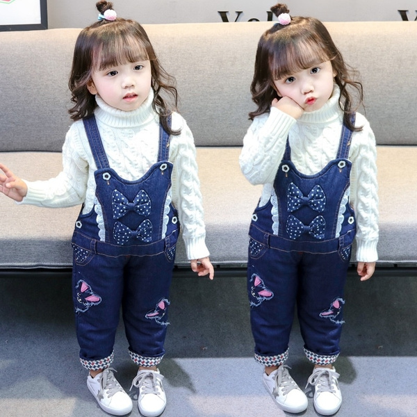 Baby girl jean overalls sale