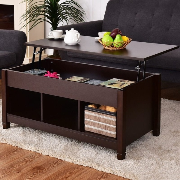 Coffee table discount with hidden chairs