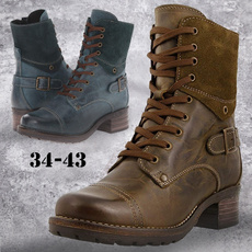 ankle boots, combat boots, short boots, Leather Boots