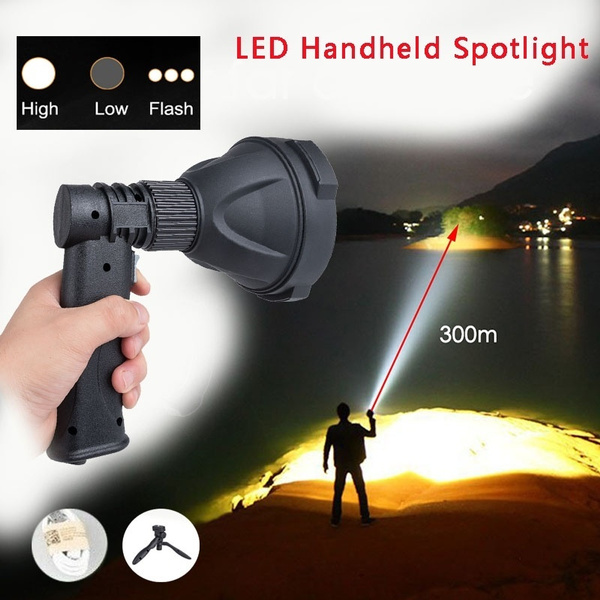 2000W LED Handheld Hunting Lamp Spot Light Foxing Shooting Rechargeable 1 mile