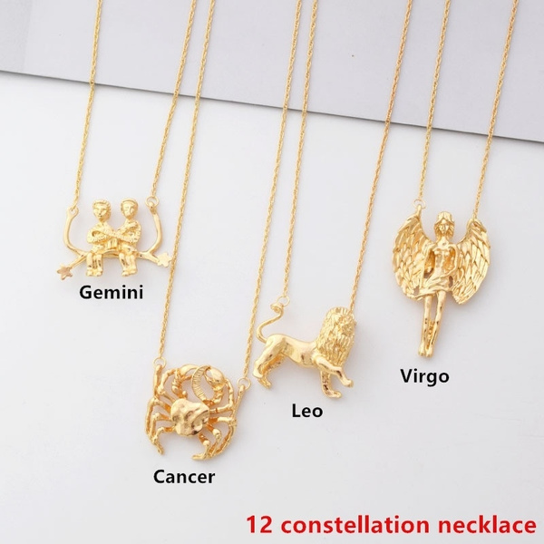 Constellation Pendant Necklace, Zodiac 
