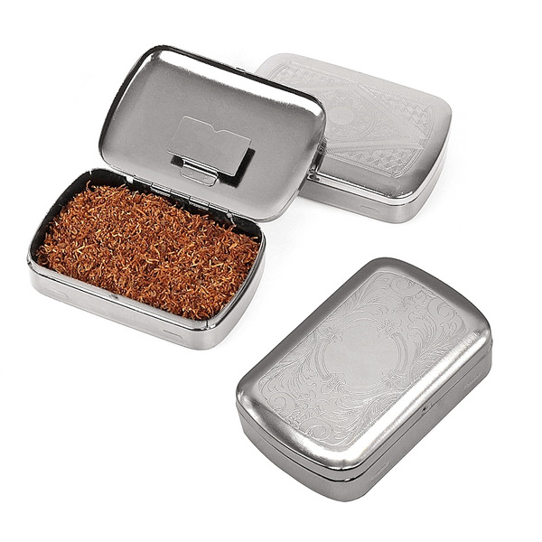 1Pc Small Tin Box 9x6x2cm Metal Box for Cigarettes Storage
