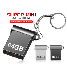 Super mini 32GB pendrive metal USB flash drive 4gb 8gb 16GB 32GB 64GB pen drive USB2.0 tiny memory stick U Disk cle usb